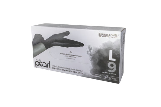 Unigloves Black Pearl Nitrile Disposable Gloves
